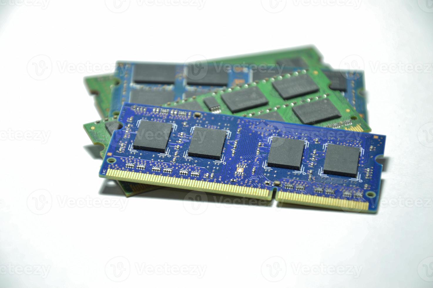 image of ram laptop on a white background There will be a lot of dust in the picture after use. photo