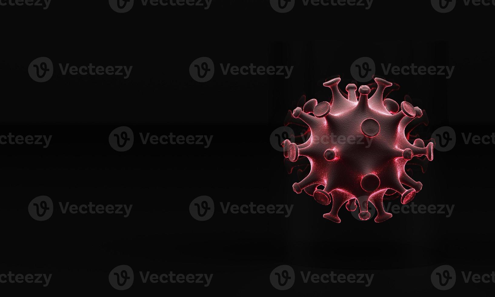 Coronavirus COVID-19 The virus model is realistic 3d rendering photo