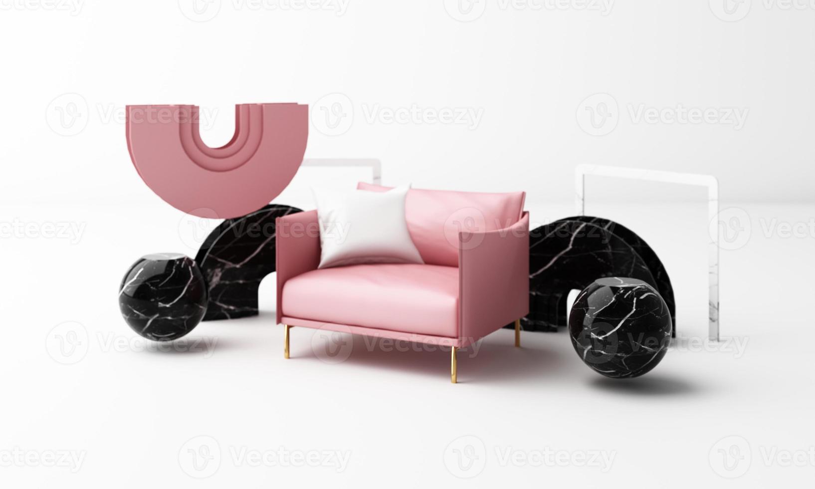 3d rendered illustration with geometric shapes. Pastel colors platforms for product presentation. Abstract composition in modern style. Minimalist design with empty space. photo