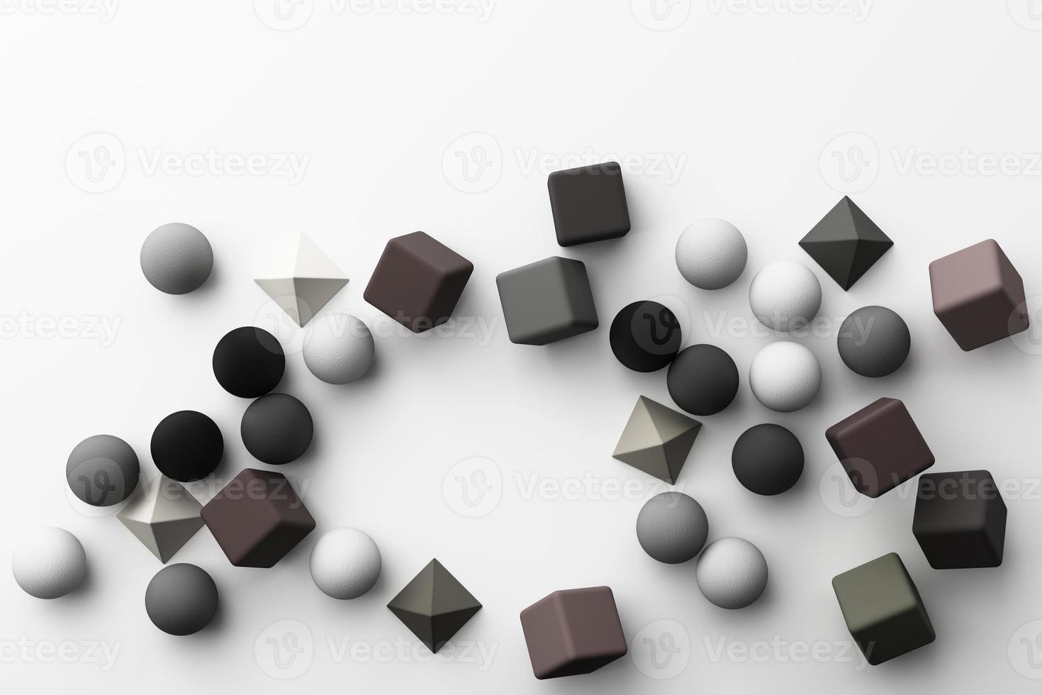 Set of colorful red,purple,pink,grey realistic geometric shape with fabric texture on white background. 3d rendering photo
