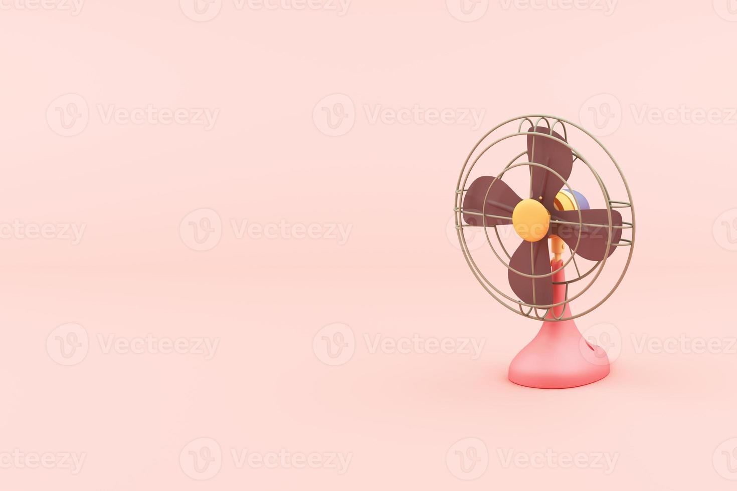 old fans in pink colour 3d rendering photo