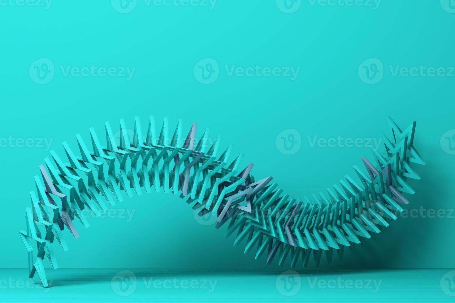3d render minimal fashion background arch tunnel corridor portal perspective pink mint pastel colors photo