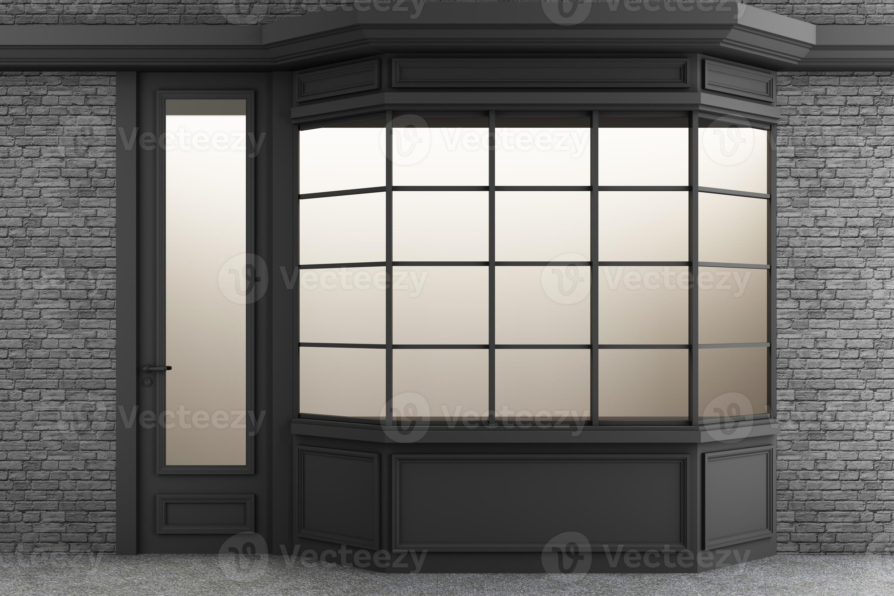 Shop Front Exterior Horizontal Windows Empty For Your Store Product shop-front-exterior-horizontal-windows-empty-for-your-store-product
