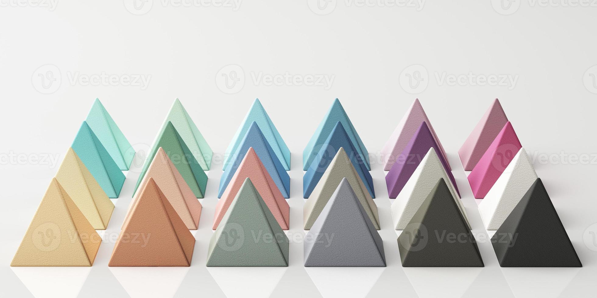 Set of colorful red,purple,pink,grey realistic geometric shape with fabric texture on white background. 3d rendering photo