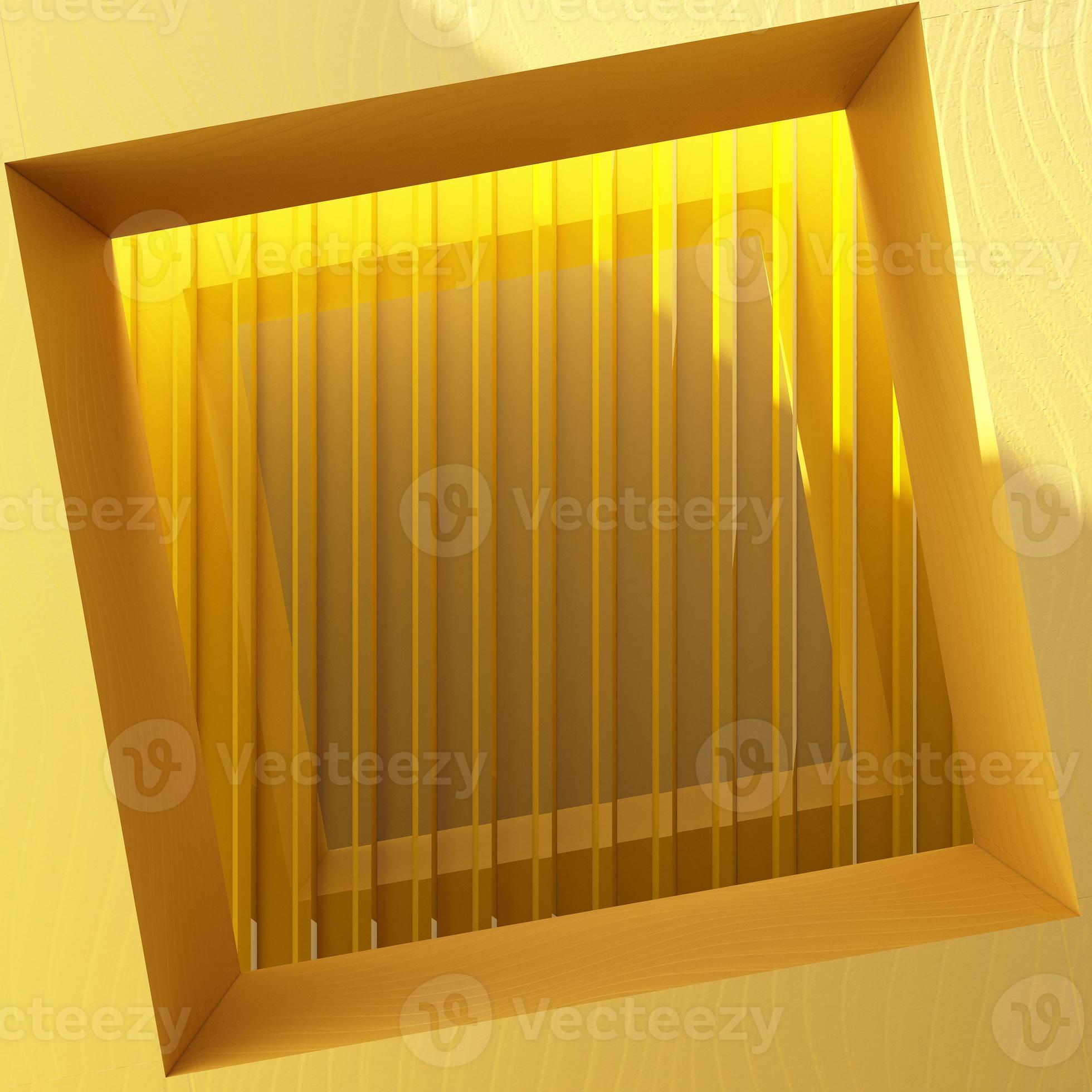 Antique steel square frame with sunlight on background. This empty