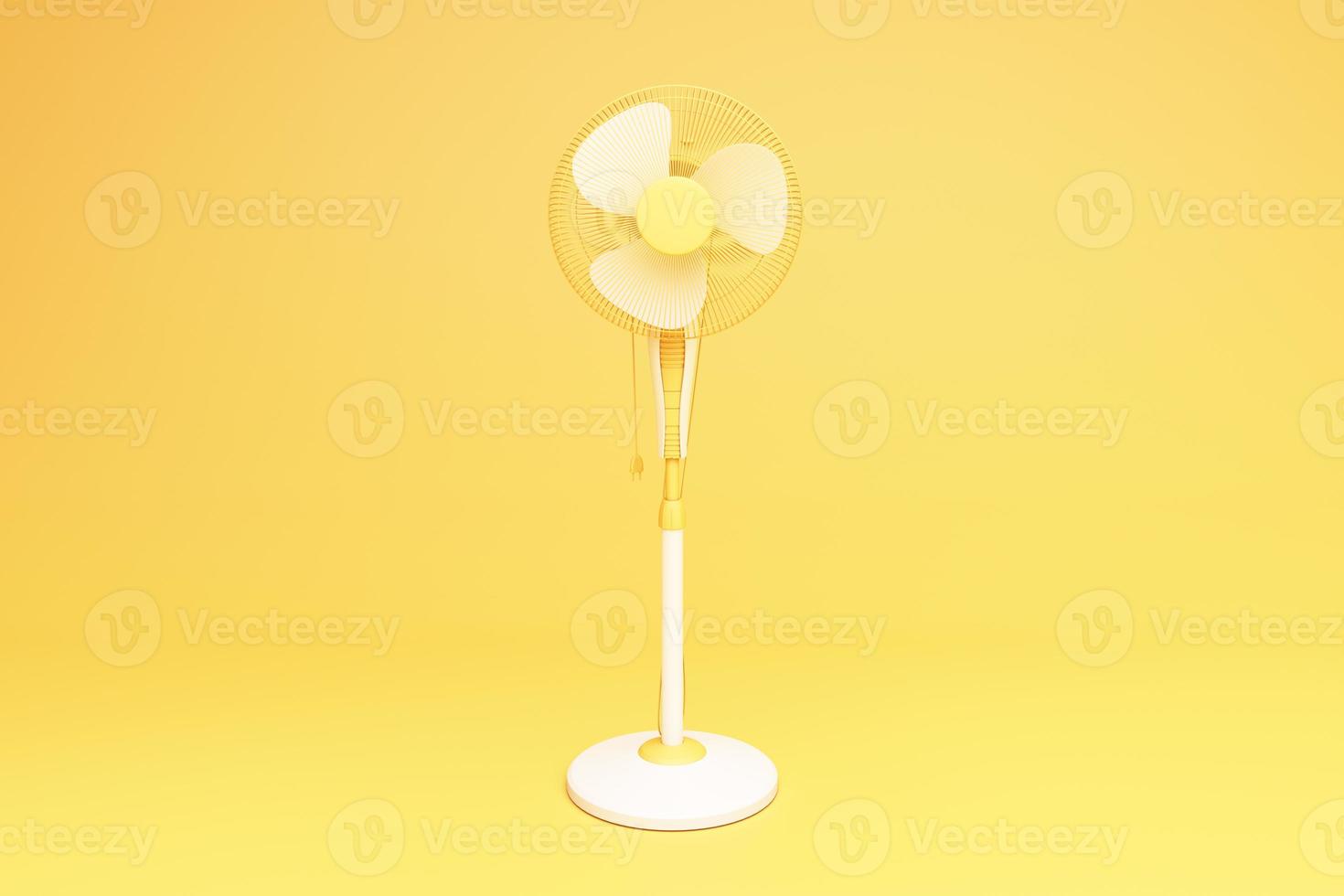 fan on yellow background photo