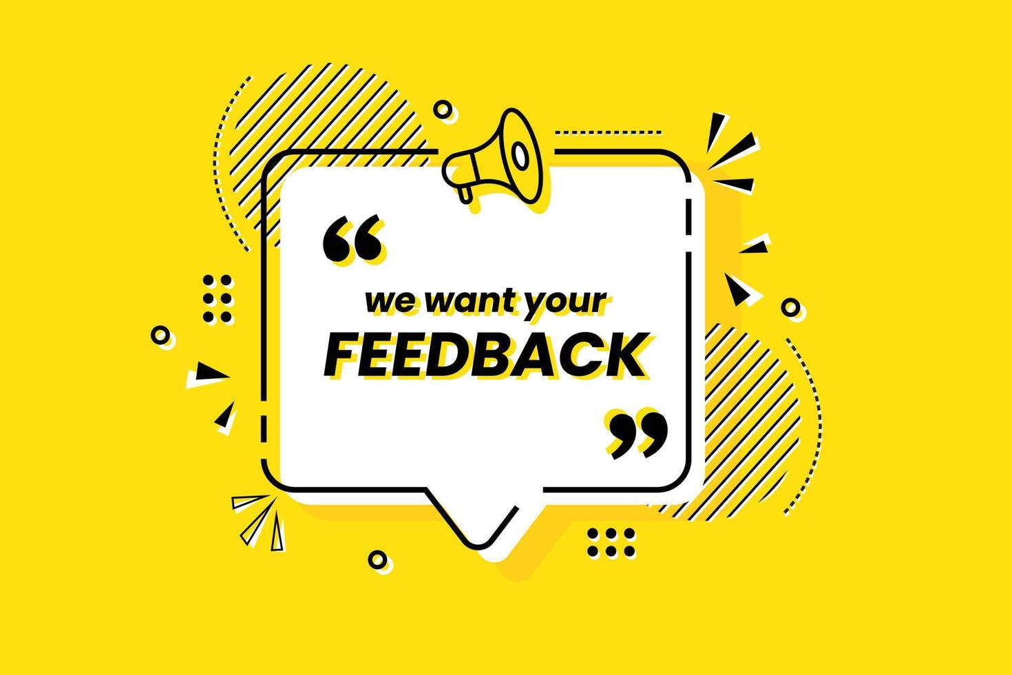 Your feedback symbol. Survey or feedback sign vector