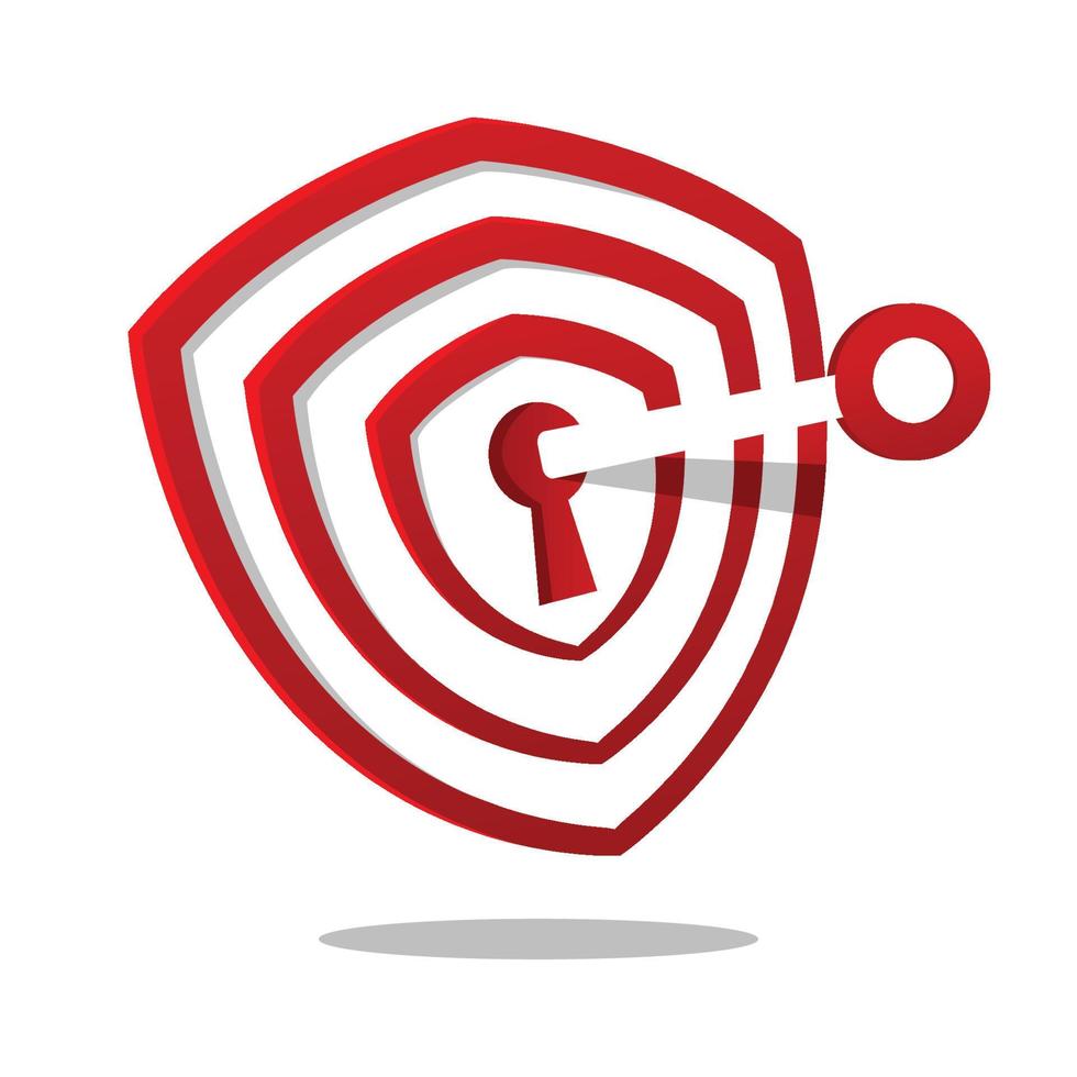 Shield with lock and security icon vector