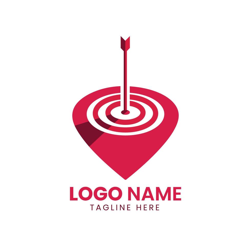 location with target logo design vector