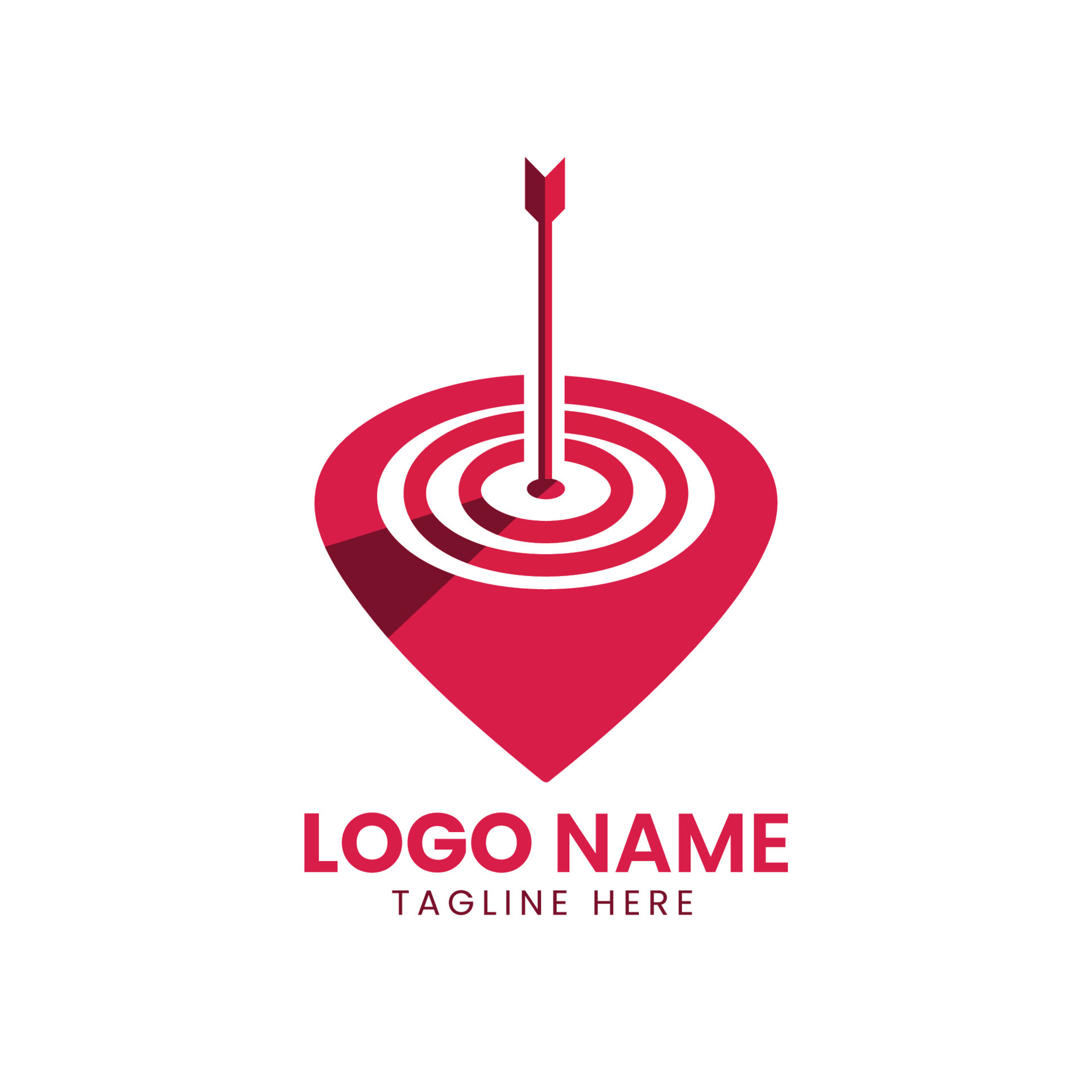 location with target logo design 10784664 Vector Art at Vecteezy