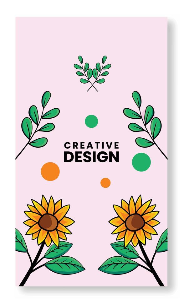 Trendy editable template for social media stories vector