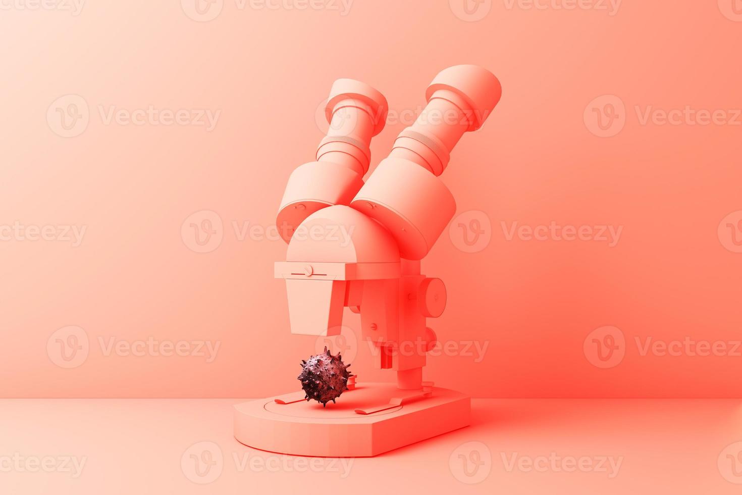 covid virus with virus 3d rendering photo