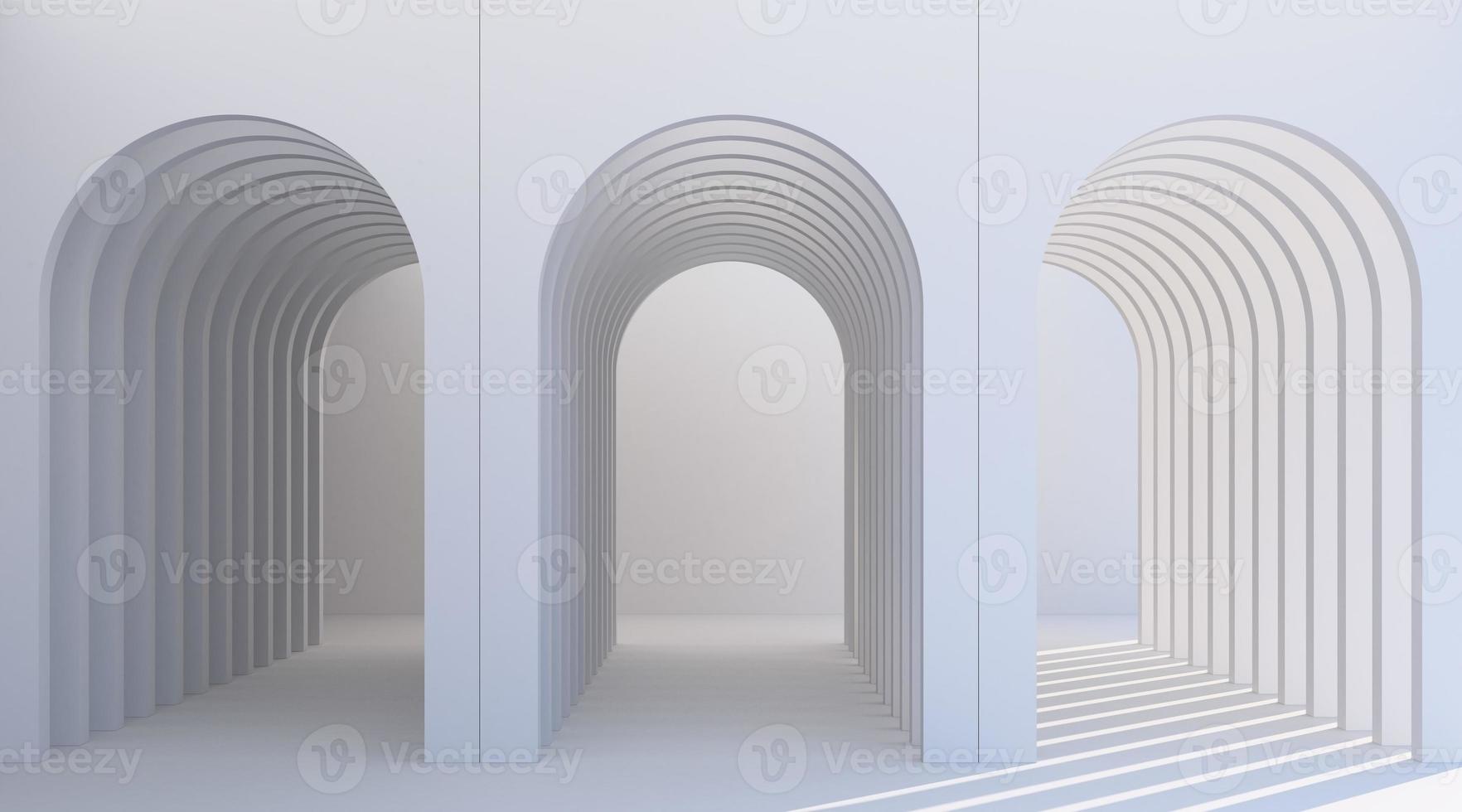 3d rendering arc rhythm in pastel color tone photo