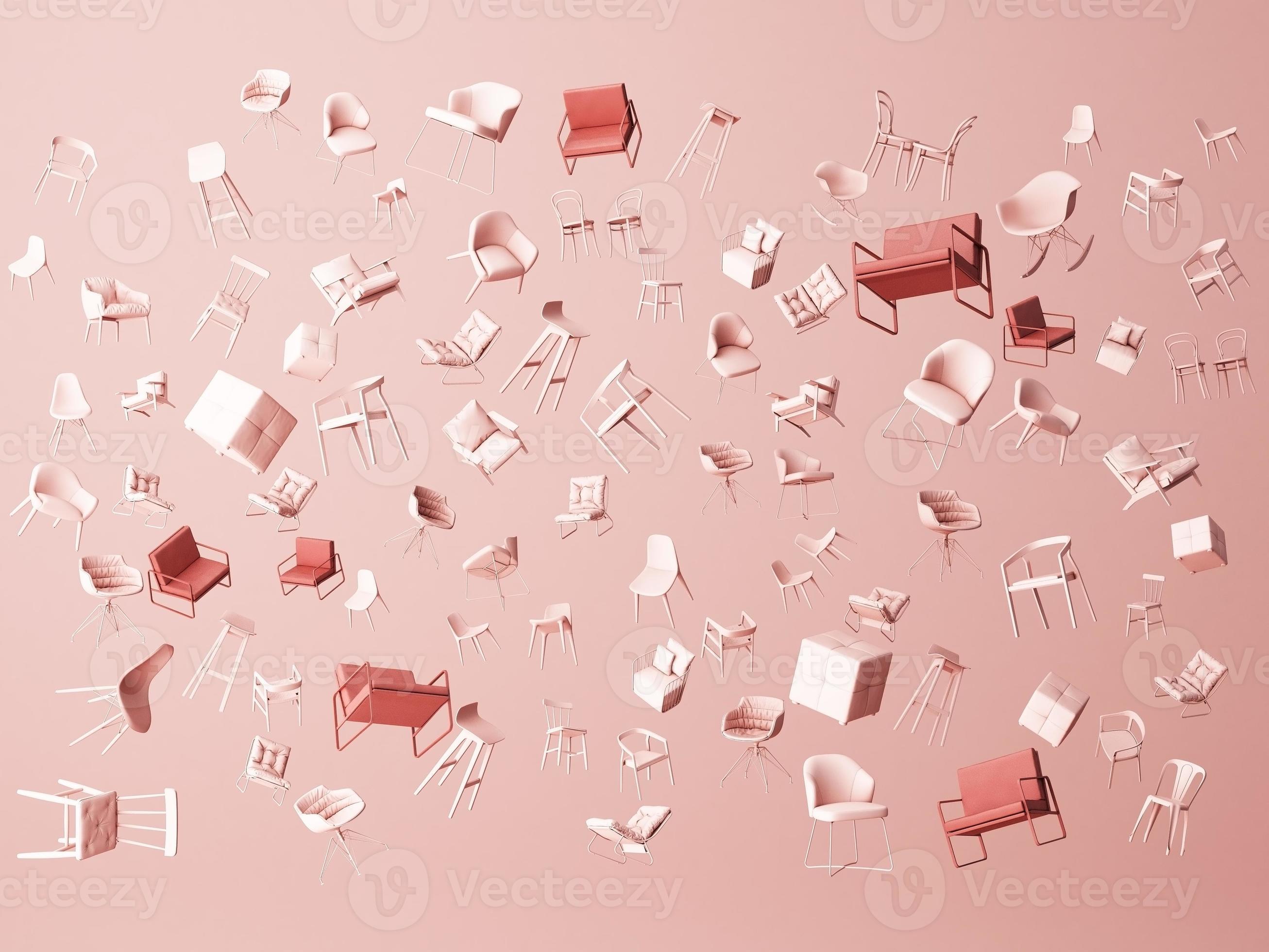many furniture 3d render on background 10784904 Stock Photo at Vecteezy