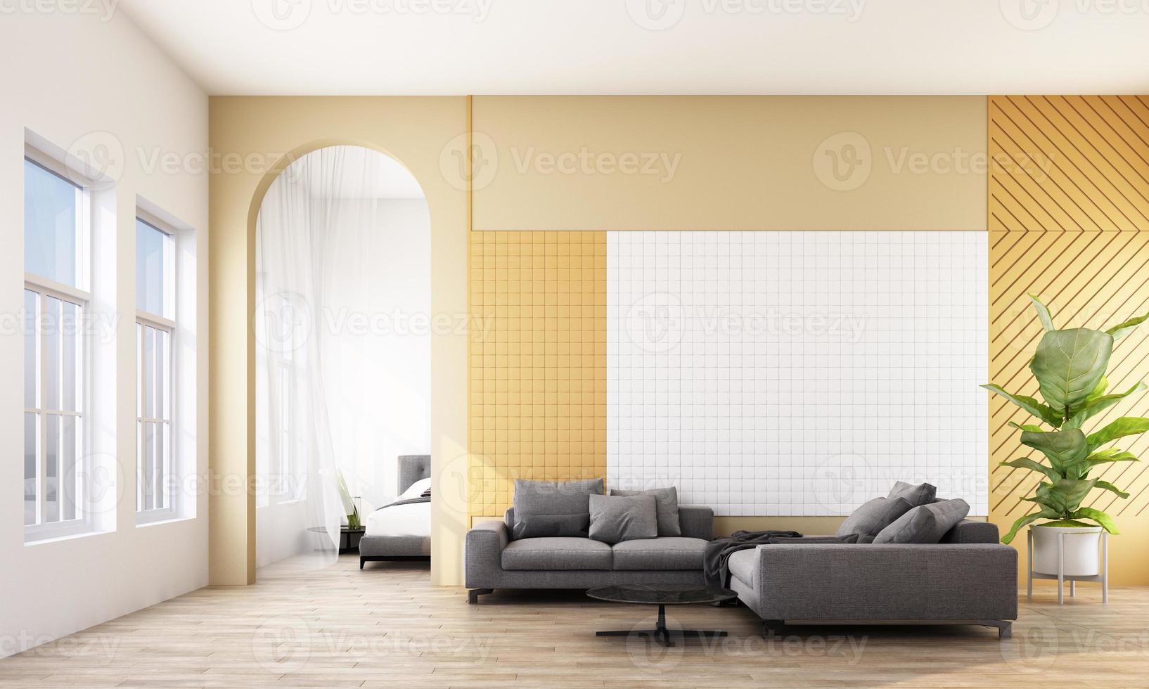 geometric shape memphis style minimal style on pastel color 3d rendering photo