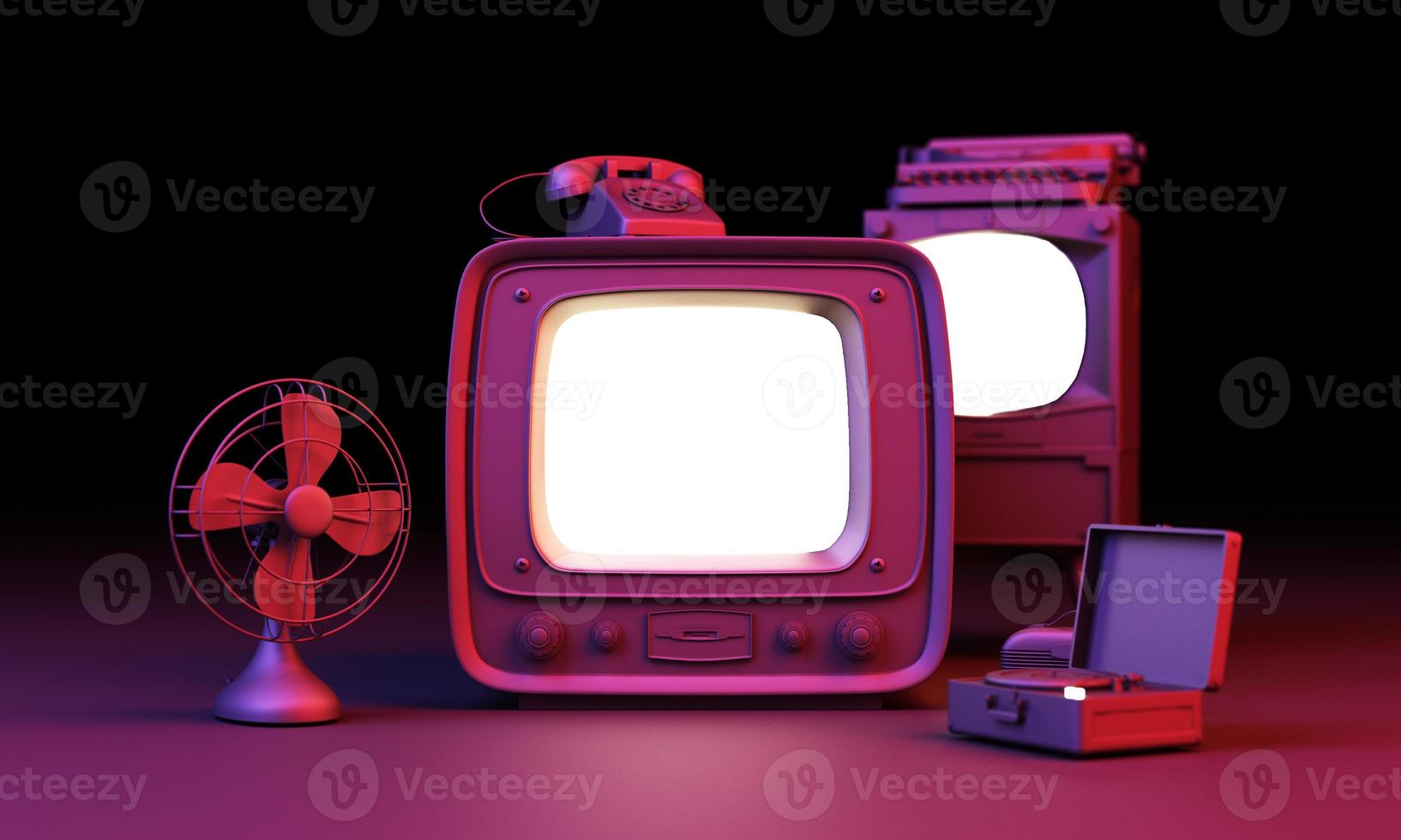 vintage tv render photo