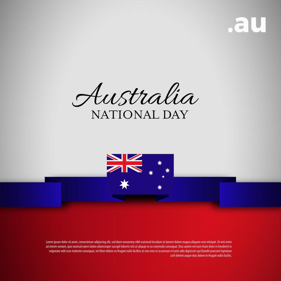 Australia National Day. Banner, Greeting card, Flyer design. Poster Template Design vector