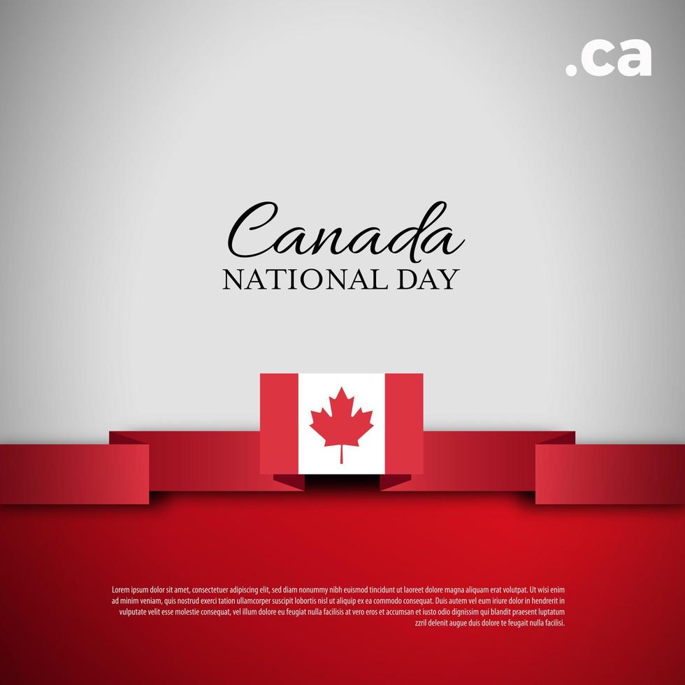 día nacional de canadá. banner, tarjeta de felicitación, diseño de volante. diseño de plantilla de cartel vector