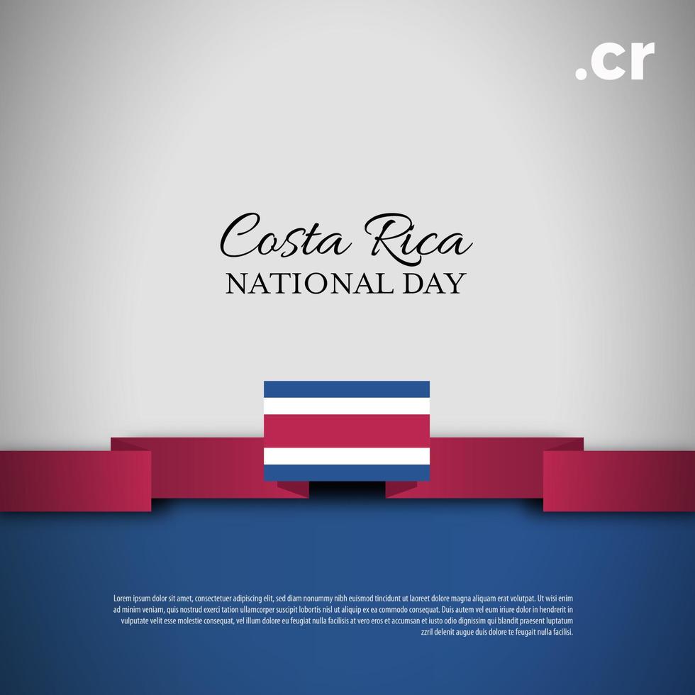 Costa Rica National Day. Banner, Greeting card, Flyer design. Poster Template Design vector