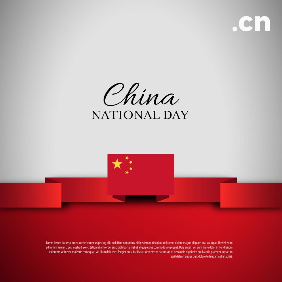 dia Nacional de China. banner, tarjeta de felicitación, diseño de volante. diseño de plantilla de cartel vector