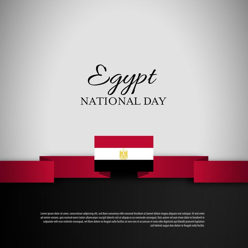 Egypt National Day. Banner, Greeting card, Flyer design. Poster Template Design vector