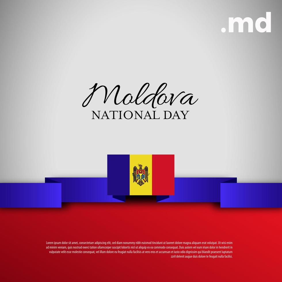 día nacional de moldavia. banner, tarjeta de felicitación, diseño de volante. diseño de plantilla de cartel vector