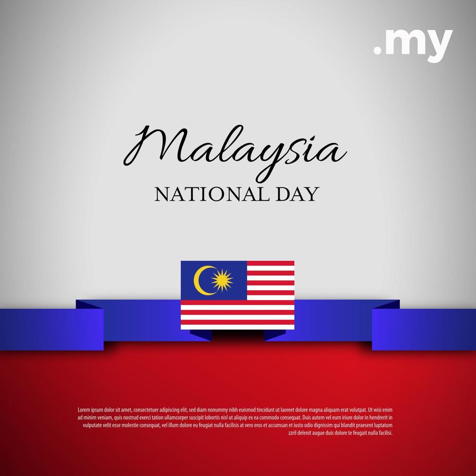 Malaysia National Day. Banner, Greeting card, Flyer design. Poster Template Design vector