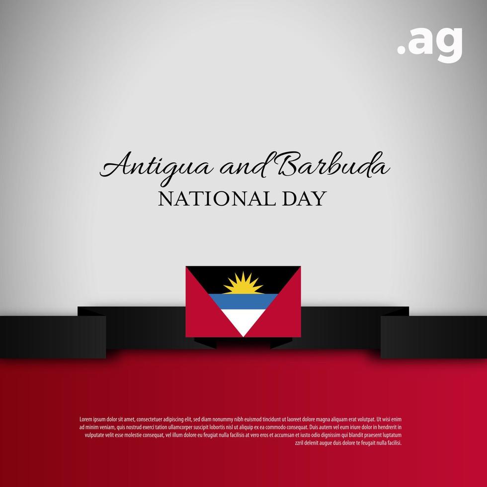 día nacional de antigua y barbuda. banner, tarjeta de felicitación, diseño de volante. diseño de plantilla de cartel vector