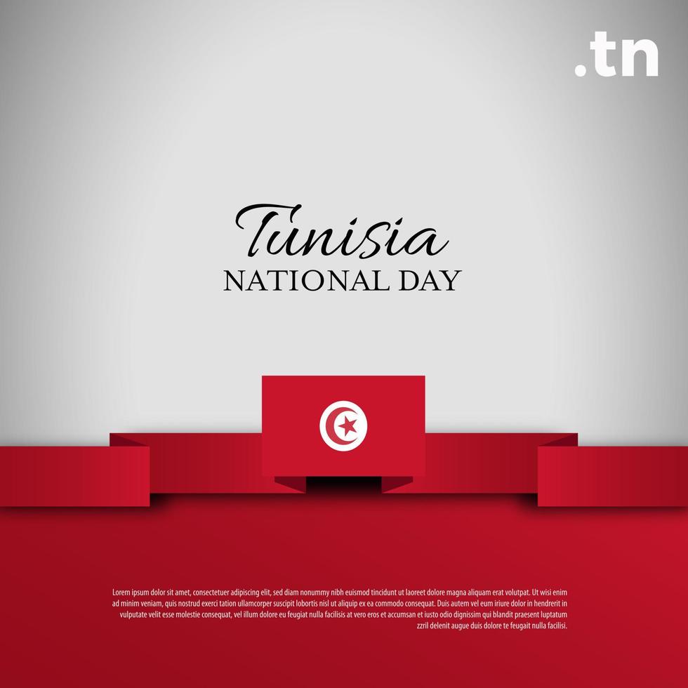 Tunisia National Day. Banner, Greeting card, Flyer design. Poster Template Design vector