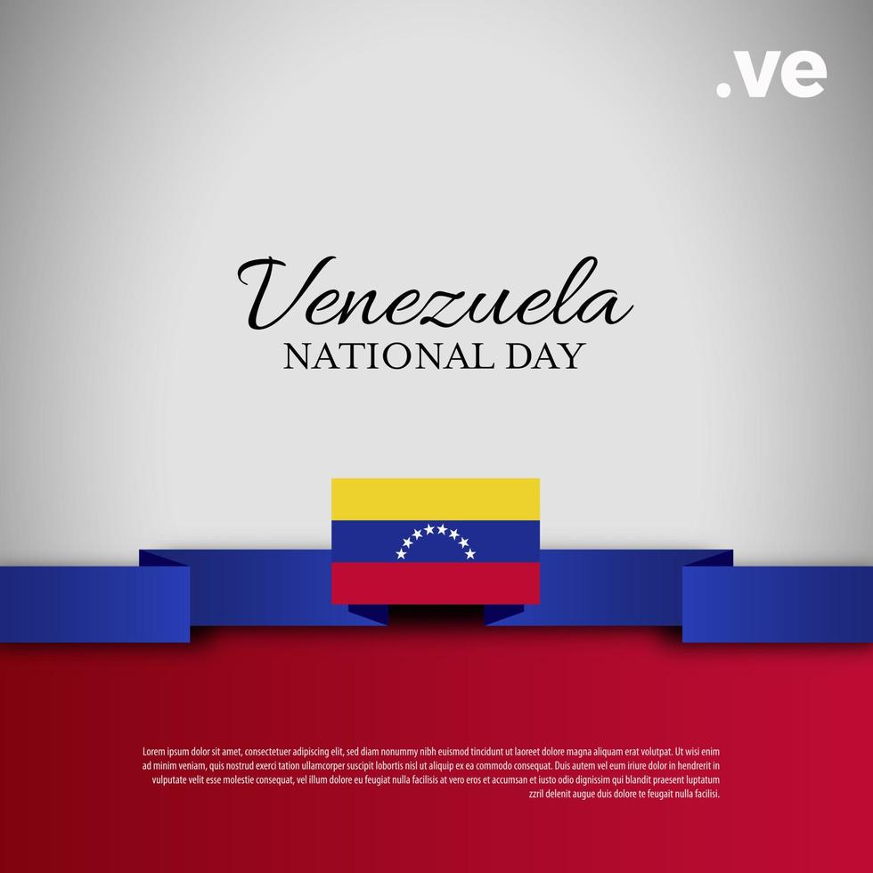 Venezuela National Day. Banner, Greeting card, Flyer design. Poster Template Design vector