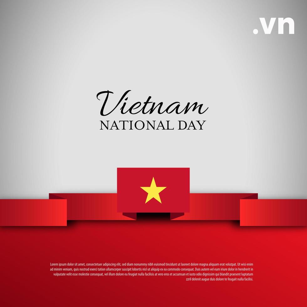 día nacional de vietnam. banner, tarjeta de felicitación, diseño de volante. diseño de plantilla de cartel vector