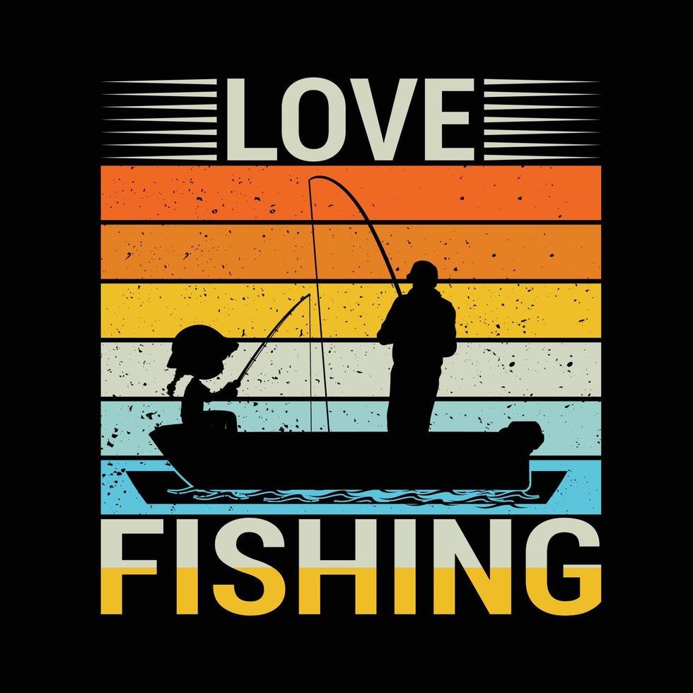 Fishing t shirt design vector