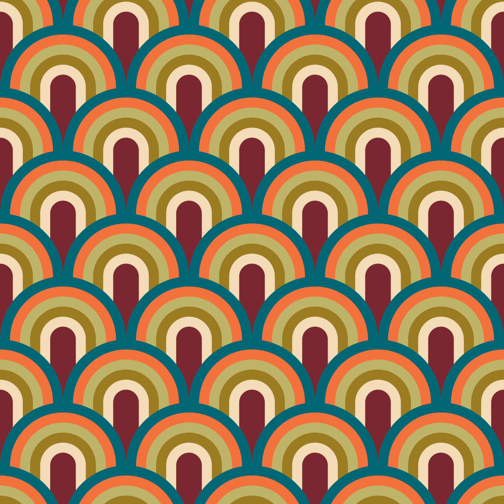 Aesthetic mid century printable seamless pattern with retro design.  Decorative 50s, 60s, 70s style Vintage modern background in minimalist mid  century style for fabric, wallpaper 10786053 Vector Art at Vecteezy