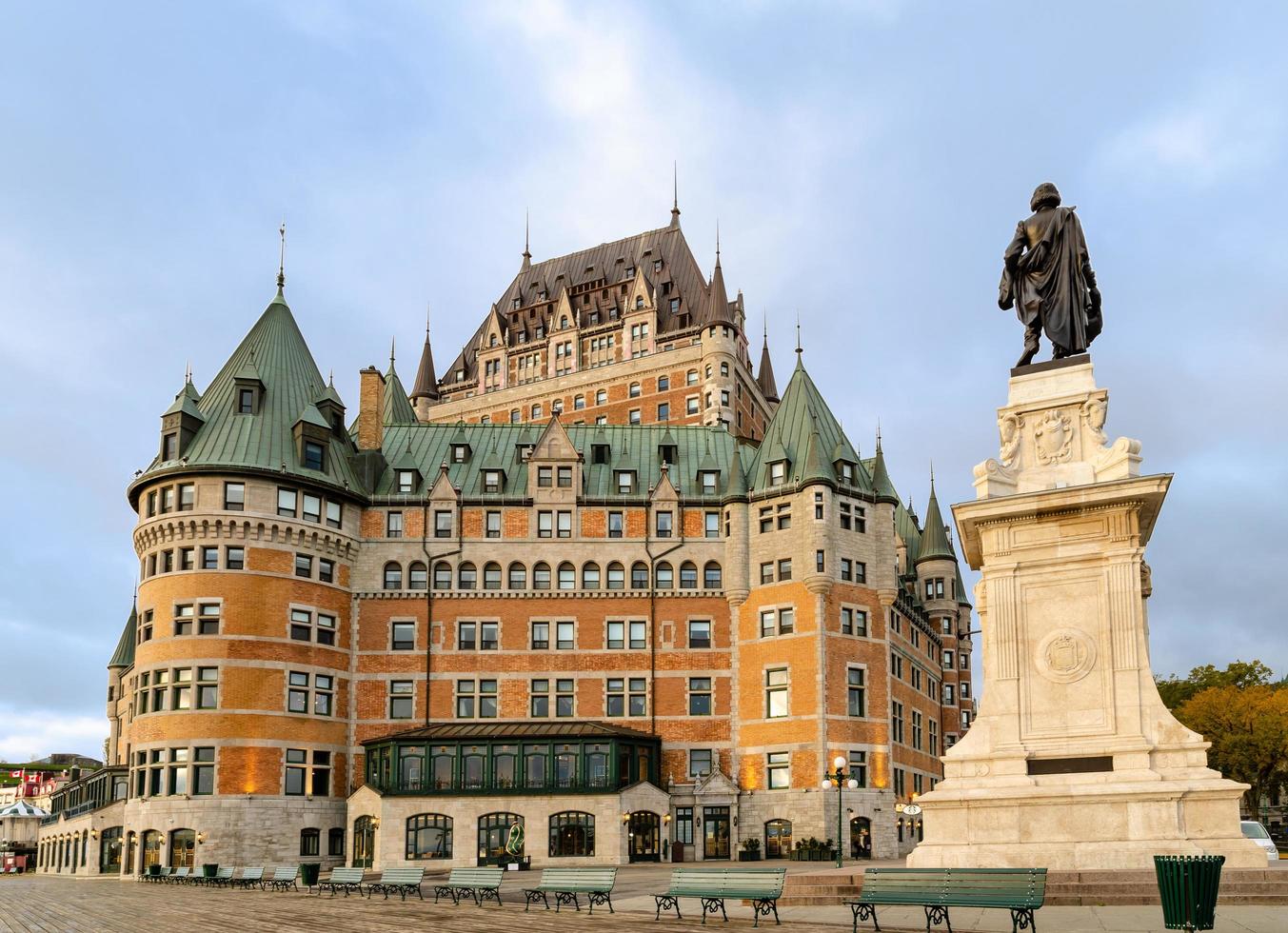 Quebec, Canada, 10-16-18-Morning view of Fairmont Le Chateau Frontenac photo