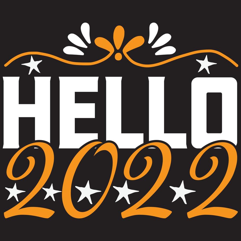 hello 2022 design vector