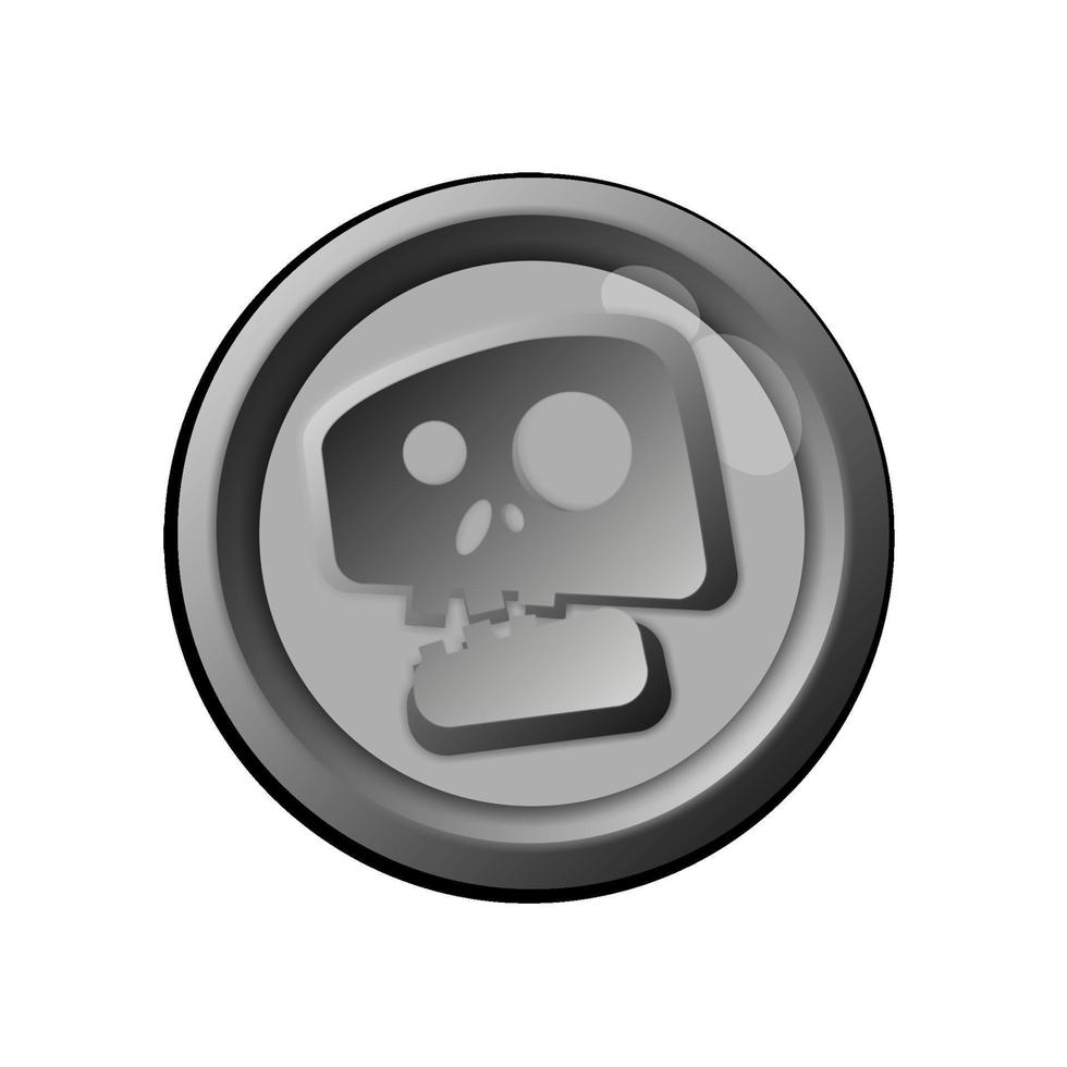 Skull icon 3d vector