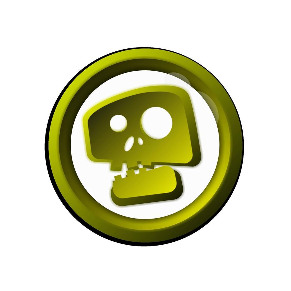 Skull icon 3d vector