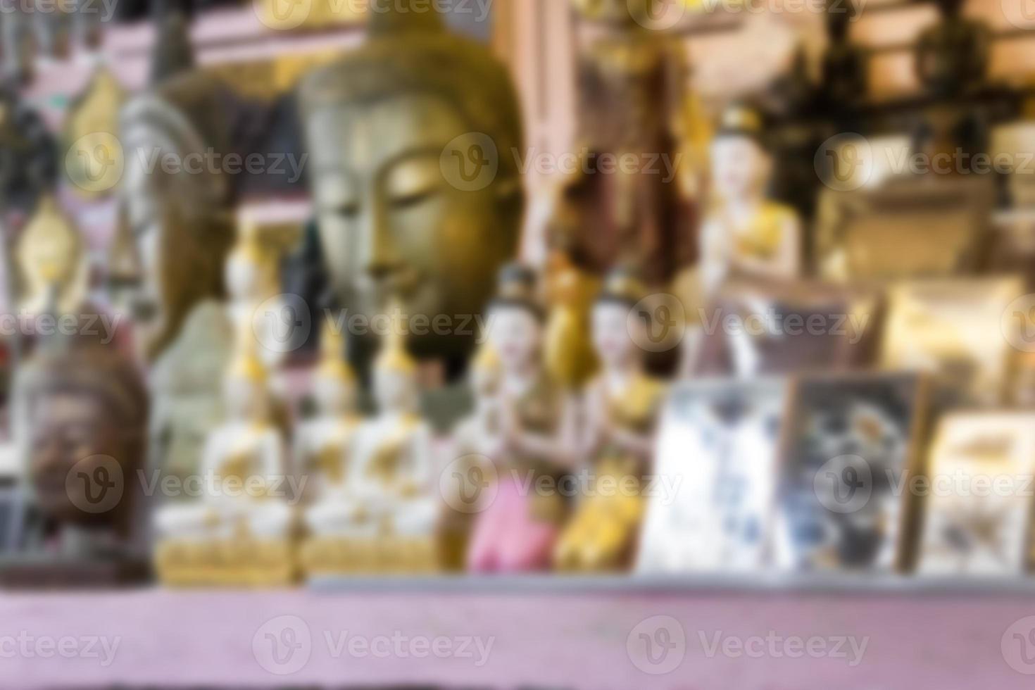 Store front of a Souvenirs shop displaying varieties of gifts blur background of Illustration,Abstract Blurred Image photo