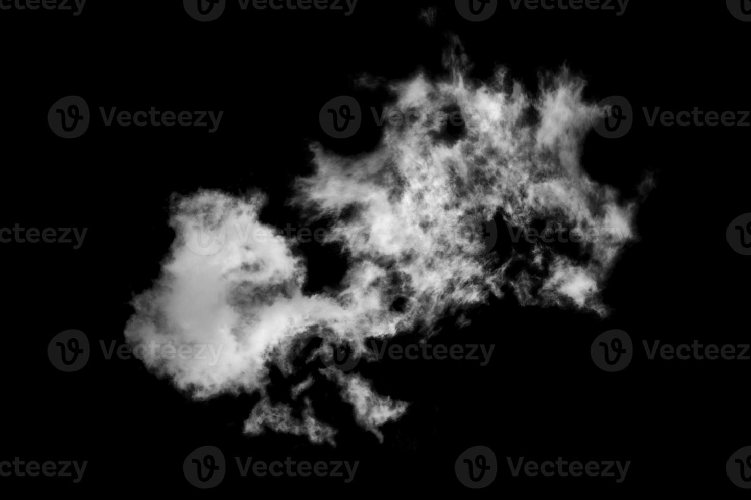 Textured cloud,Abstract black,isolated on black background photo