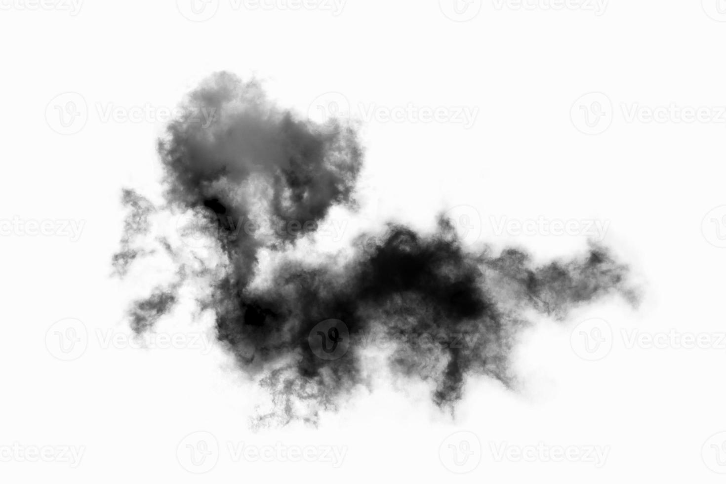 Textured Smoke,Abstract black,isolated on white background photo