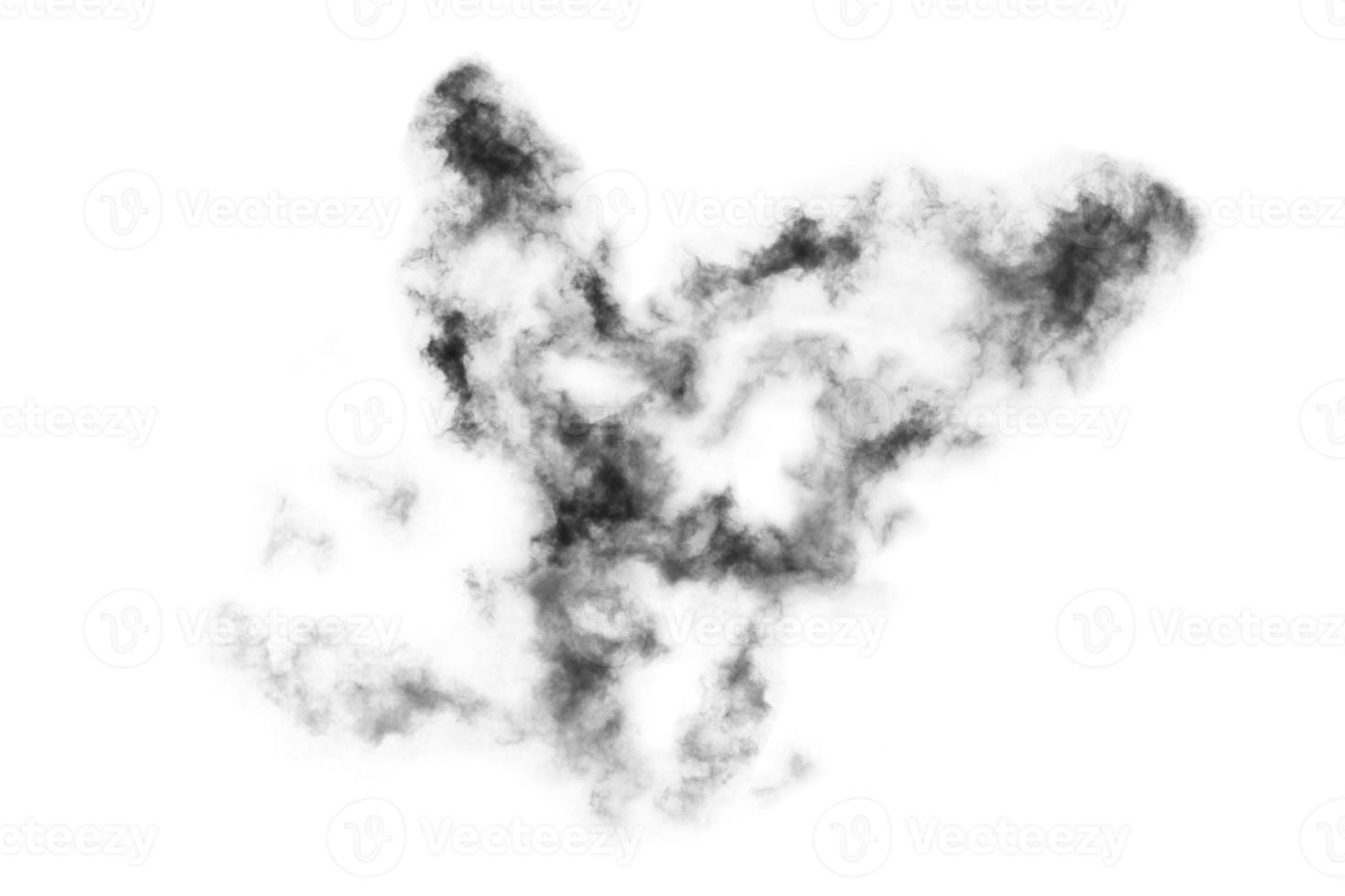 Textured Smoke,Abstract black,isolated on white background photo
