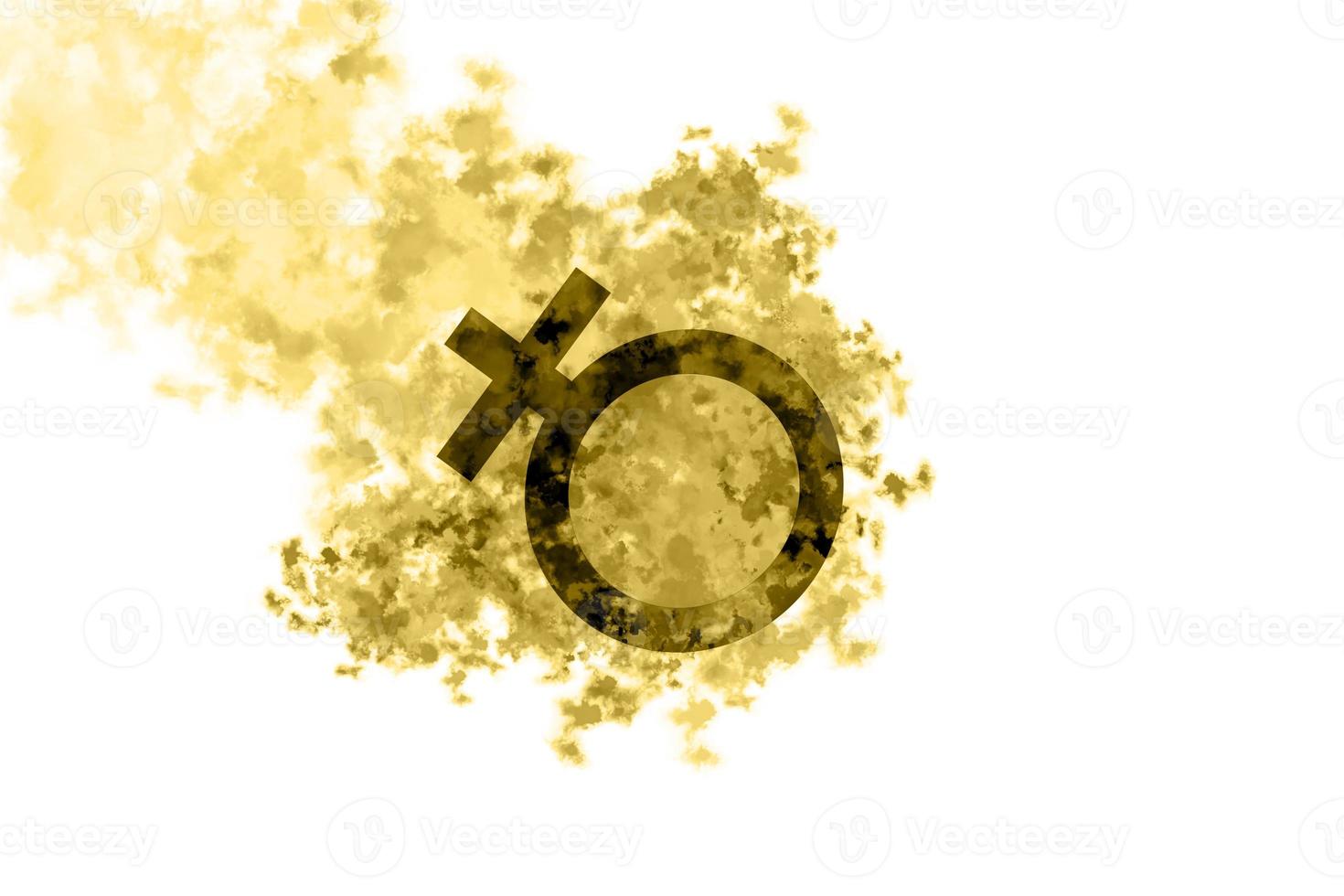 female symbols with abstract textured cloud photo