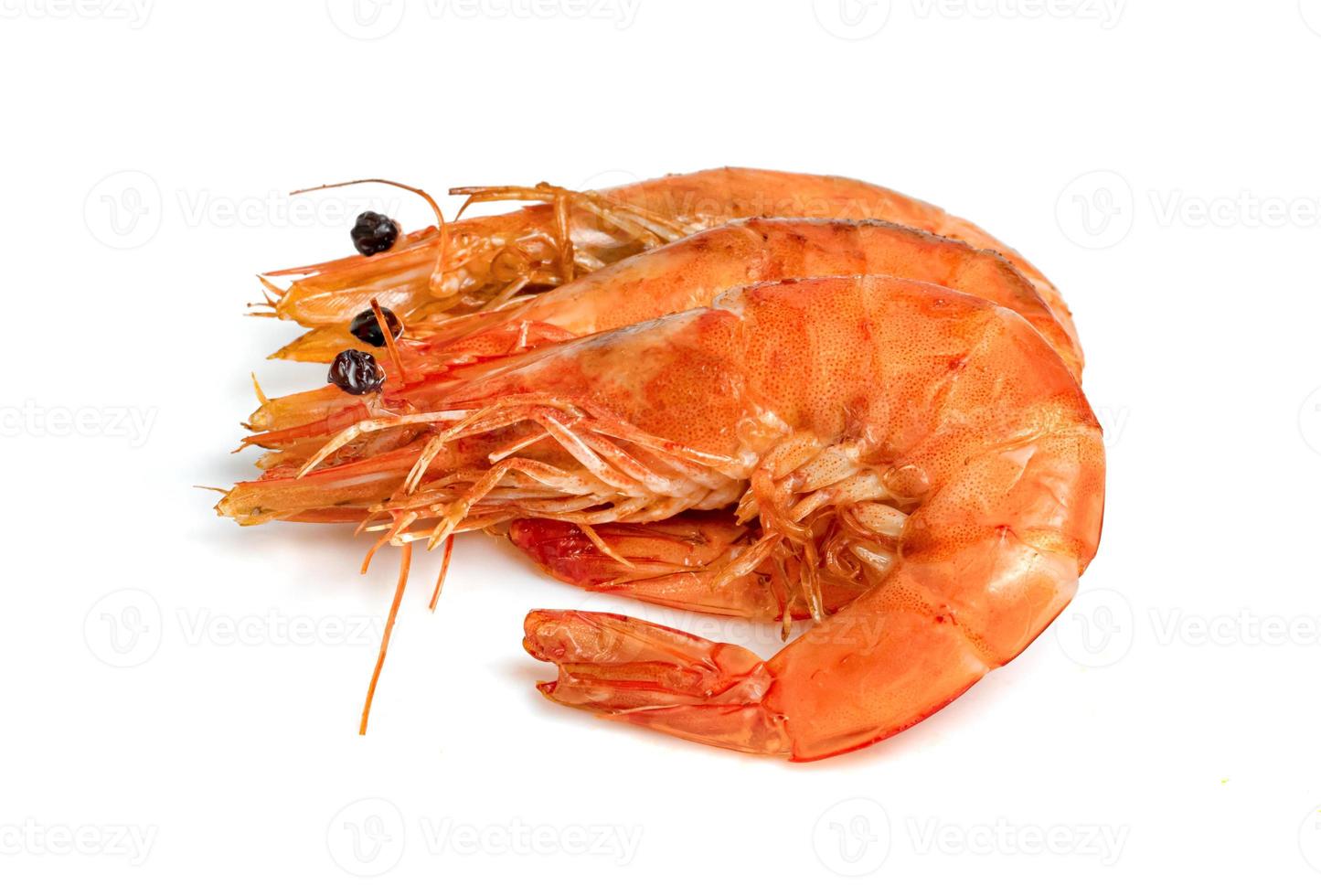 roasted prawn isolated on white background ,grilled shrimp photo