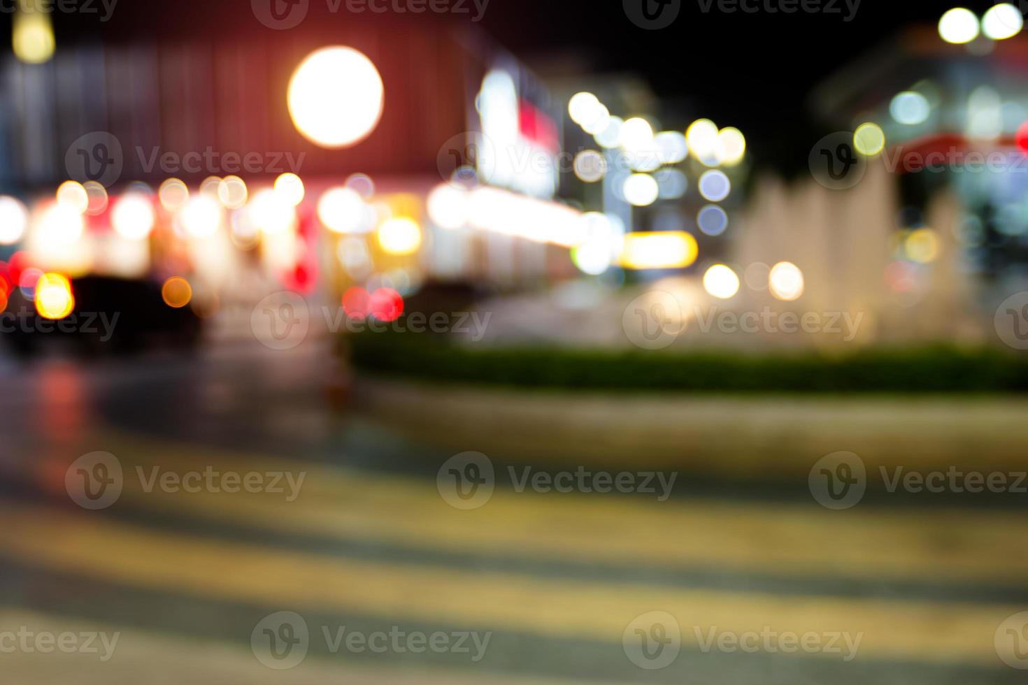 Abstract circular blur bokeh of car in urban photo