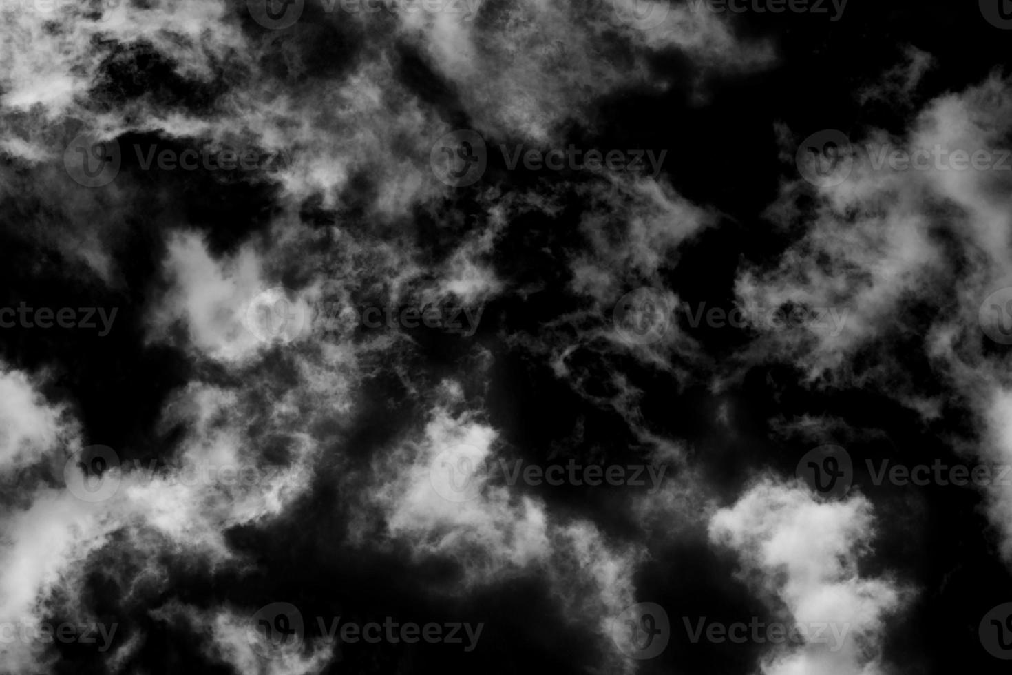 Textured cloud,Abstract black,isolated on black background photo