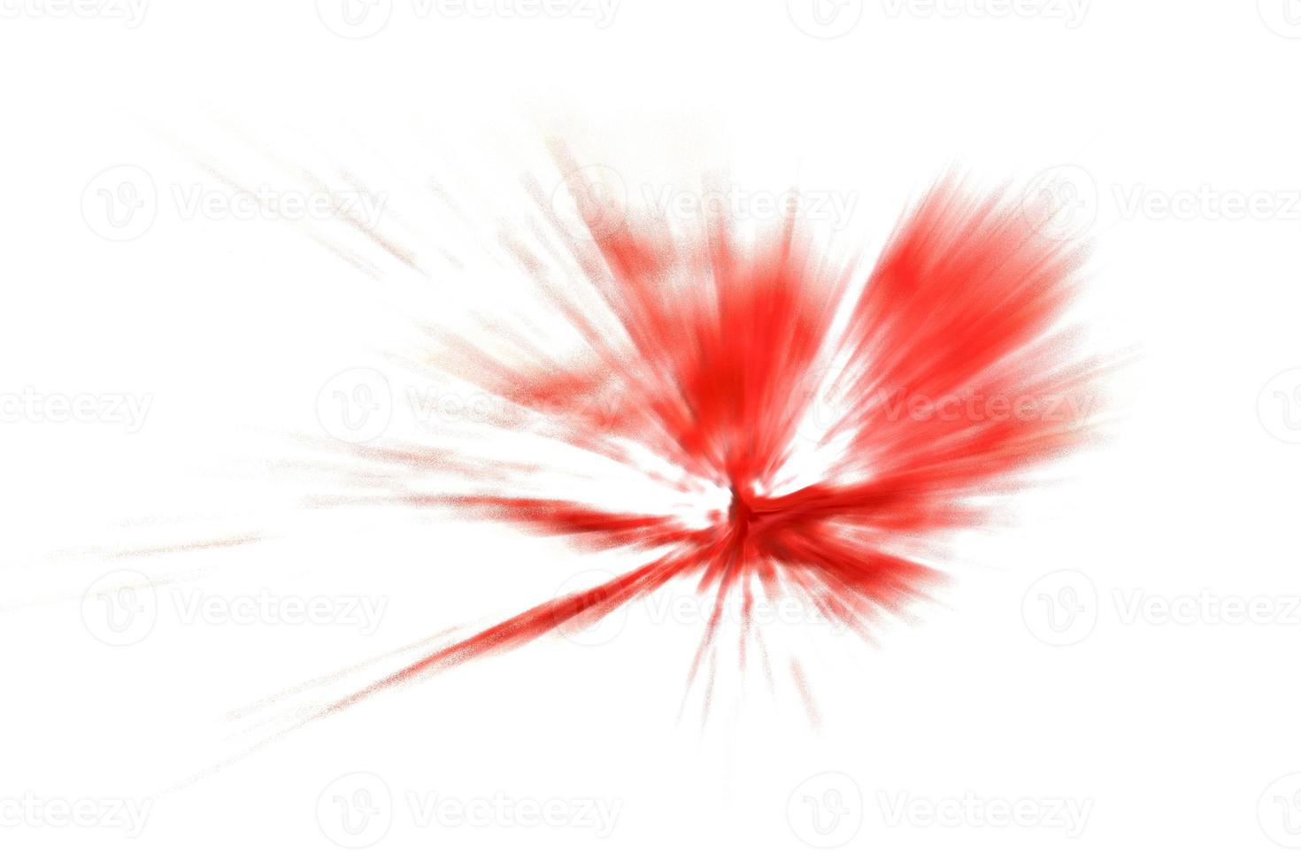 closeup red powder isolated on white, abstract background photo