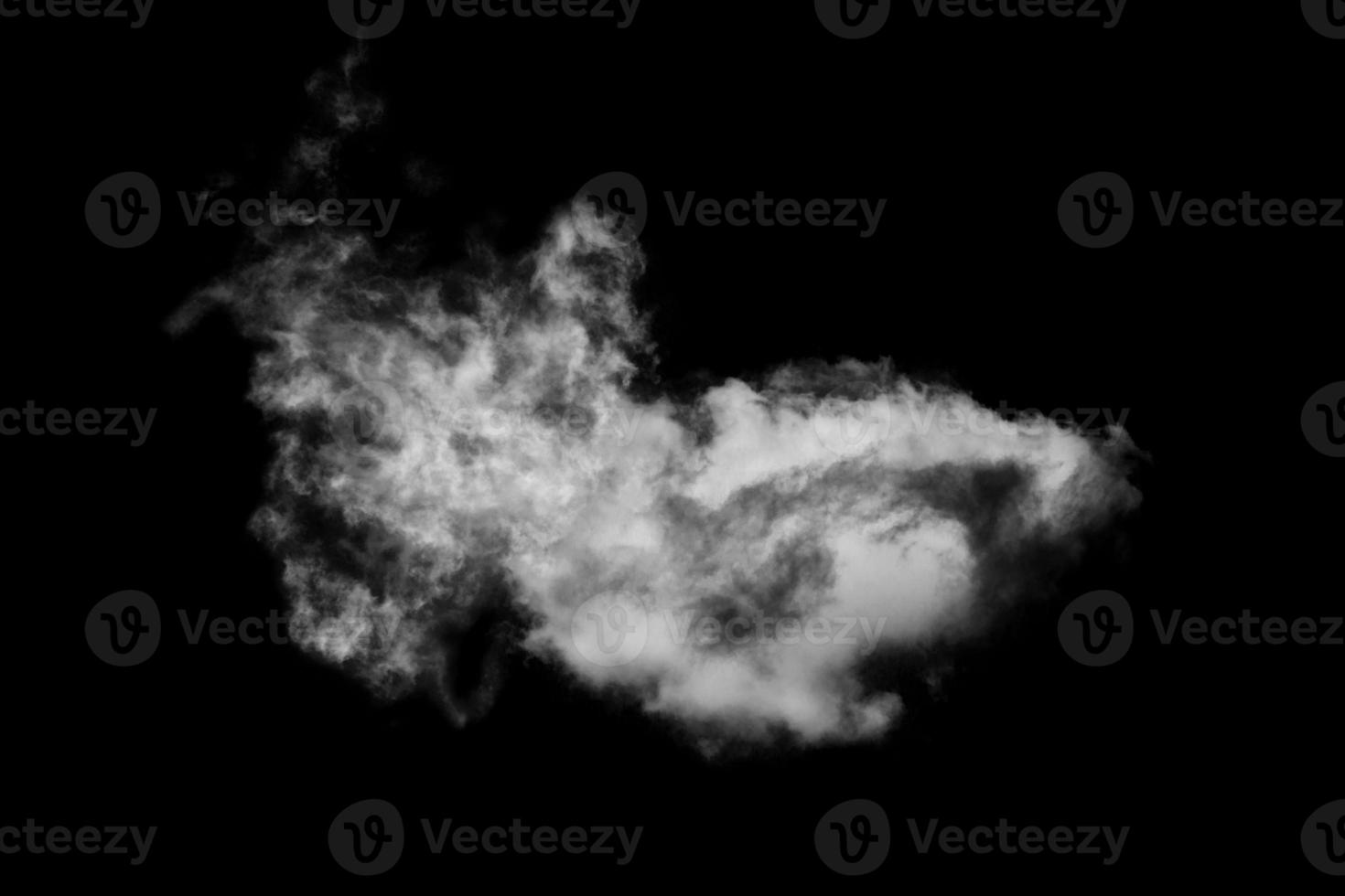 Textured cloud,Abstract black,isolated on black background photo