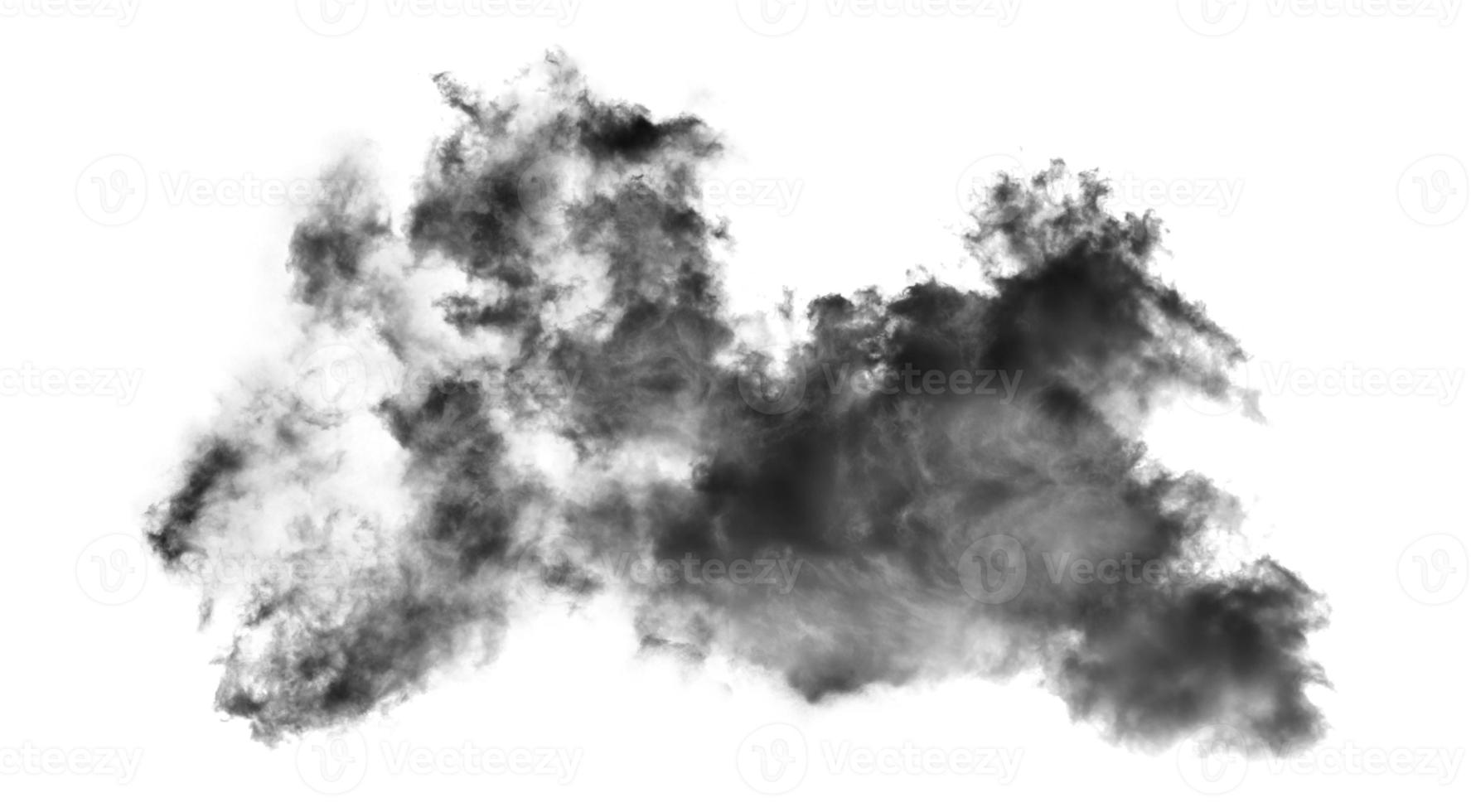 nube blanca aislada sobre fondo blanco, textura de humo, efecto de pincel foto