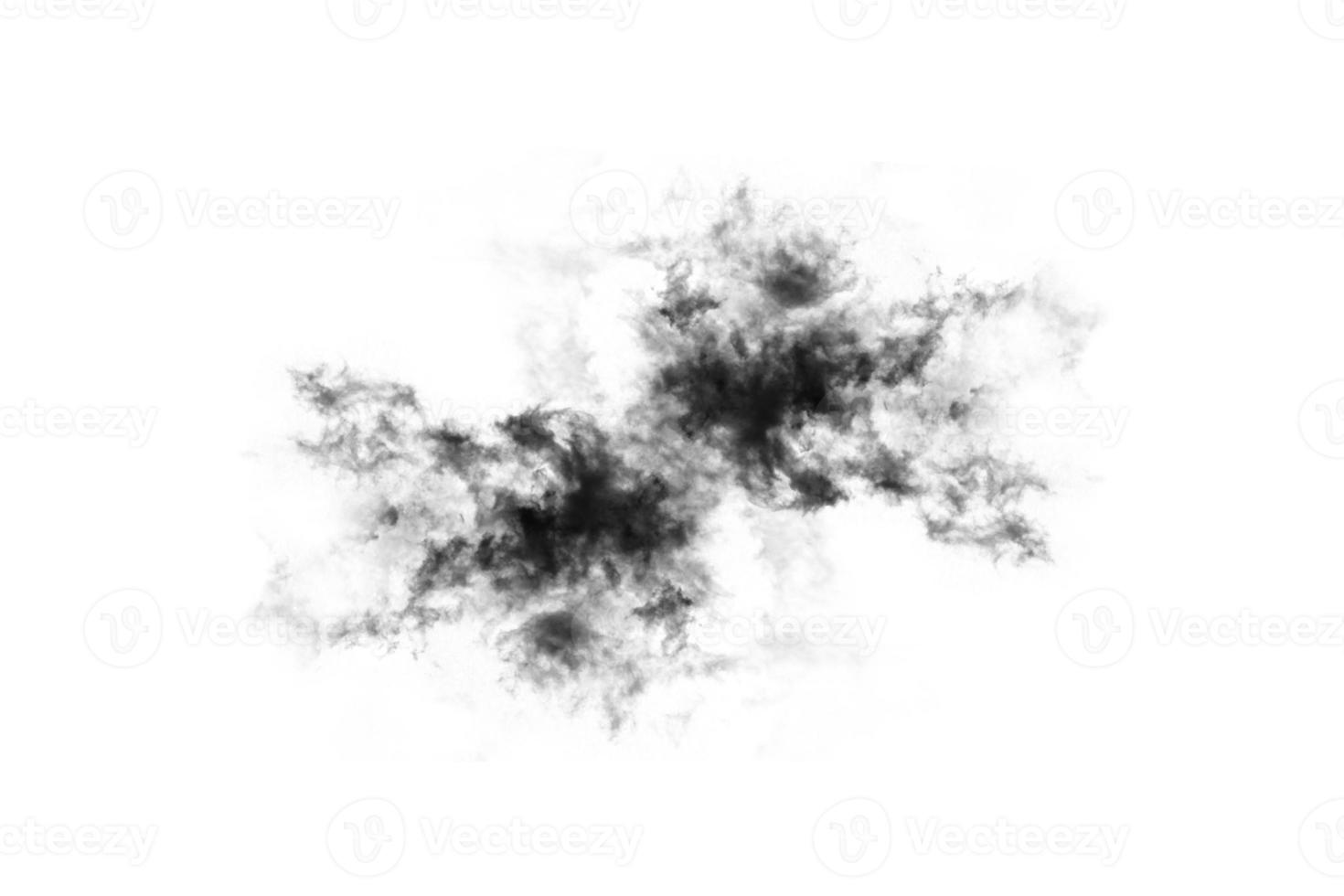 Textured Smoke,Abstract black,isolated on white background photo