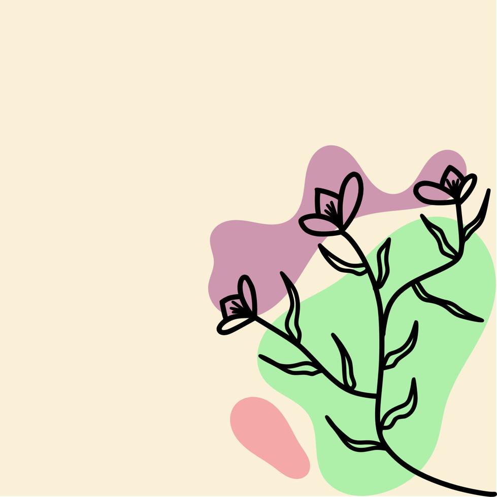 fondo floral monoline vector